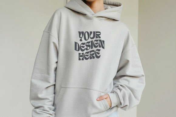Gildan 18500 Sport Grey Hoodie Mockup: Apparel Mockups & Graphics