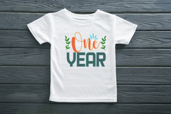 ONE YEAR - BABY T SHIRT DESIGN: Graphics & Print Templates