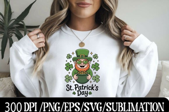 St Patrick Cartoon Character SVG: Graphics for T-Shirt Designs