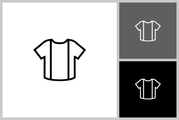 T-shirt Vector Icon with Thick Line Styl: Graphics & Logos